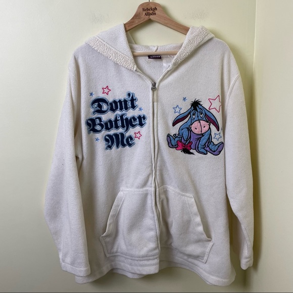 Vintage Disney’s Winnie the Pooh Eeyore Fleece Zip-Up Sweatshirt in 3X - Picture 6 of 6